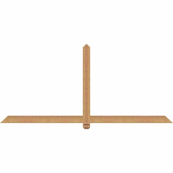 Ekena Millwork Eugene Smooth Timber Gable Bracket, Western Red Cedar, 84"W x 38"H x 1 1/2"D x 3 1/2"F, 11/12 Pitch GBW084X38X0204EUG00SWR - main